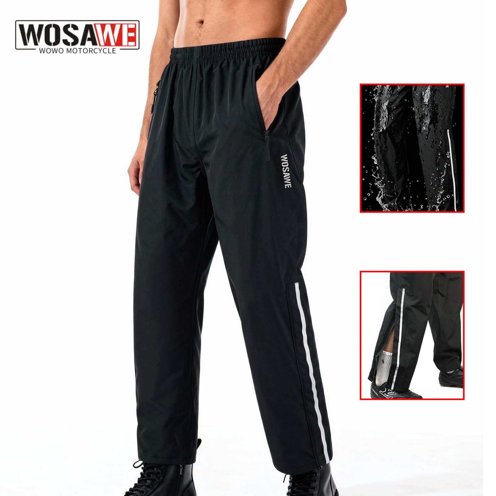 Fishing Pants Waterproof - WOSAWE motocicleta moto impermeable pantalones individuales