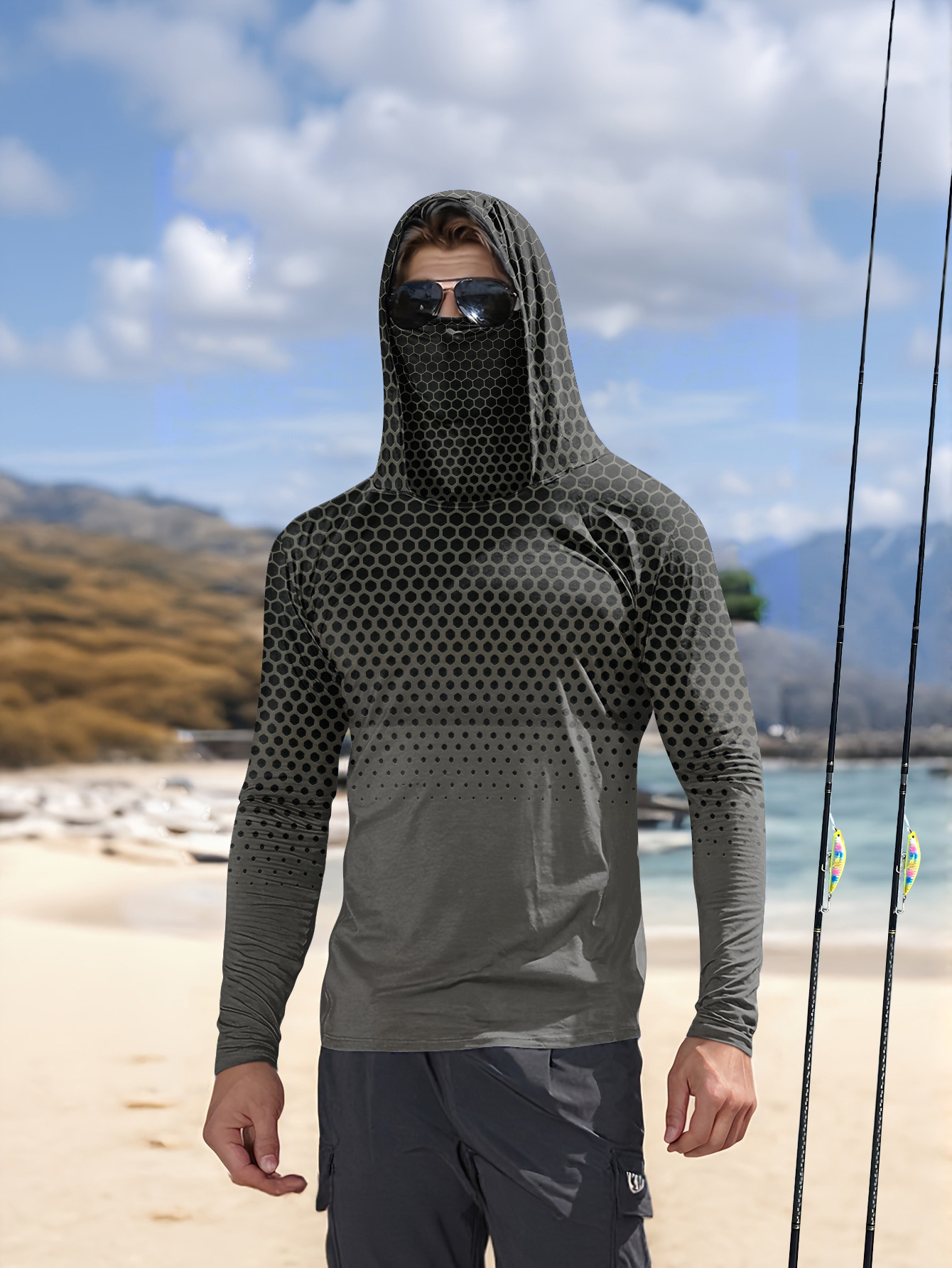 Camisa con capucha para hombre - Fishing Hoodie reseña y precio